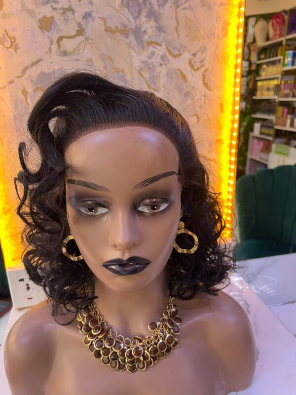 Human blend full frontal bounce wig (Black)
