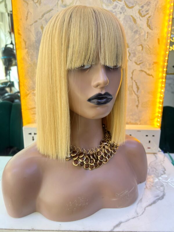 Fringe vietnamese double drawn bob blonde