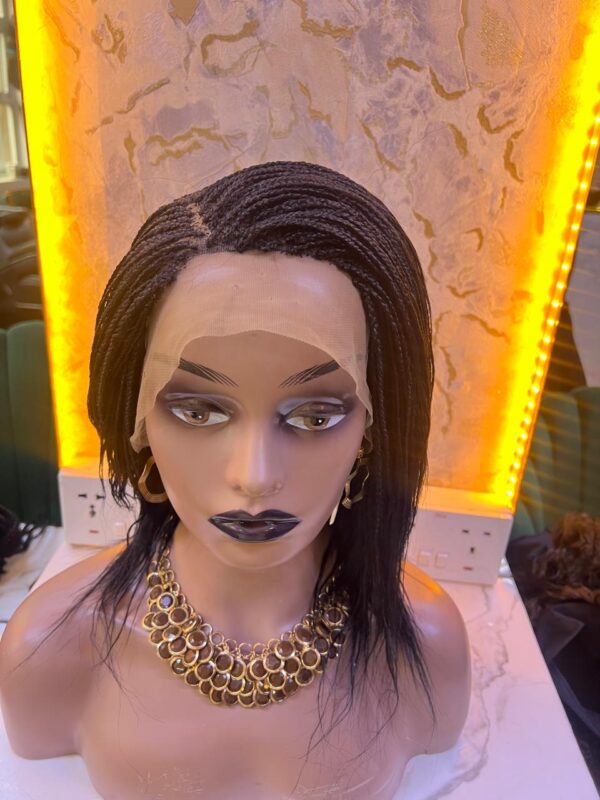 Full Lase Short Braided Wig (Black)